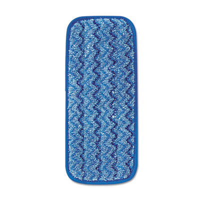 Rubbermaid® Commercial Microfiber Wet Mopping Pad, 13.75 x 5.5 x 0.5, Blue Wet Mop Head Pads - Office Ready