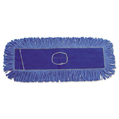 Boardwalk® Dust Mop Head, Dust, Looped-End, Cotton/Synthetic Fibers, 18 x 5, Blue