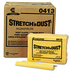 Chix® Stretch ’n Dust® Cloths, 12.6 x 17, Yellow, 40/Pack, 10 Packs/Carton