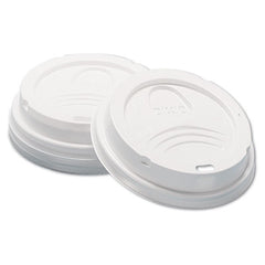Dixie® Sip-Through Dome Hot Drink Lids, Fits 8 oz Cups, White, 100/Sleeve, 10 Sleeves/Carton