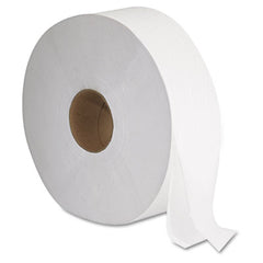 GEN JRT Jumbo Bath Tissue, Septic Safe, 2-Ply, White, 12" Diameter, 1,375 ft Length, 6 Rolls/Carton