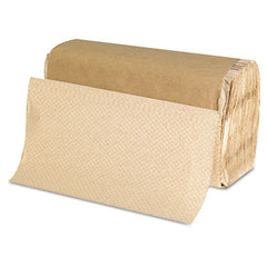 GEN Folded Paper Towels, 9 x 9 9/20, Natural, 250/Pack, 16 Packs/Carton