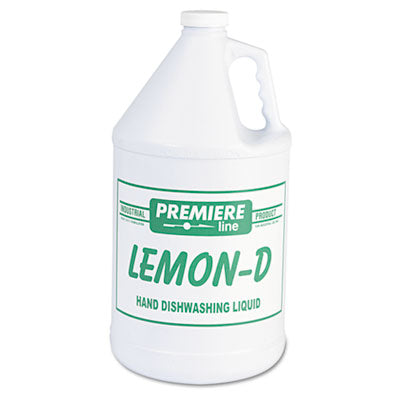 Kess Lemon-D Dishwashing Liquid, Lemon, 1 gal, Bottle, 4/Carton Manual Dishwashing Detergents - Office Ready