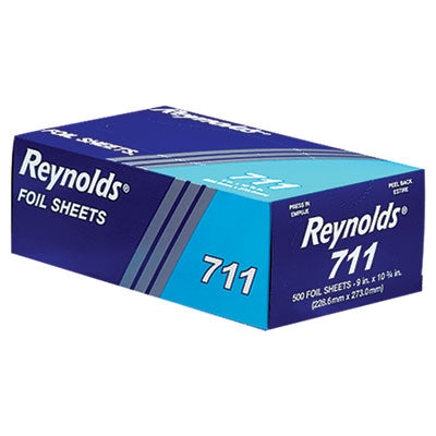 Reynolds Wrap® Interfolded Aluminum Foil Sheets, 9 x 10.75, Silver, 500/Box, 6 Boxes/Carton Food Wrap-Aluminum Foil - Office Ready