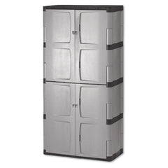 Rubbermaid® Double-Door Storage Cabinet, 36w x 18d x 72h, Gray/Black