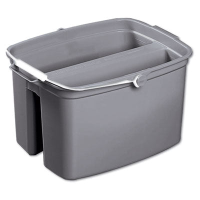 Rubbermaid® Commercial Double Utility Pail, 17qt, Gray Buckets/Wringers-Utility Pail - Office Ready