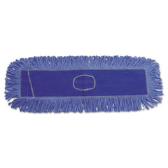 Boardwalk® Dust Mop Head, Dust, Looped-End, Cotton/Synthetic Fibers, 24 x 5, Blue