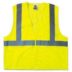 ergodyne® GloWear® 8210HL Class 2 Economy Safety Vest, Polyester Mesh, Hook Closure, Large to X-Large, Lime