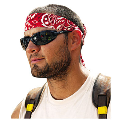 ergodyne® Chill-Its® 6700/6705 Bandana/Headband, One Size Fits All, Red Western Bandanas - Office Ready