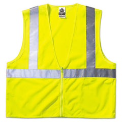 ergodyne® GloWear® 8210Z Class 2 Economy Vest, Polyester Mesh, Large to X-Large, Lime