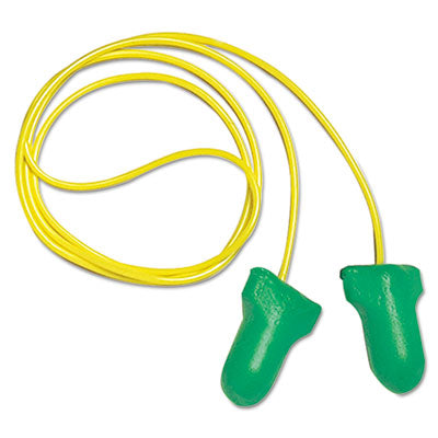 Howard Leight® by Honeywell Max Lite® Single-Use Earplugs, Corded, 30NRR, Green, 100 Pairs Ear Plugs-Single Use - Office Ready