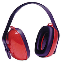 Howard Leight® by Honeywell QM24+ Three-Position Earmuffs, 25 dB NRR, Red/Black Over the Head Ear Muffs - Office Ready