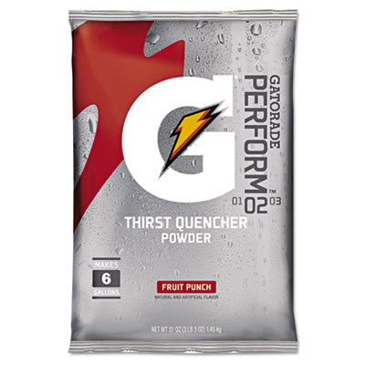 Gatorade® Thirst Quencher Powder Drink Mix, Fruit Punch, 51oz Packet, 14/Carton Sports Drink Mixes/Concentrates - Office Ready
