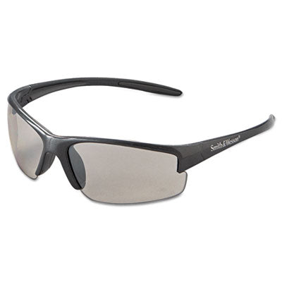 Smith & Wesson® Equalizer Safety Eyewear, Gun Metal Frame, Indoor/Outdoor Lens Safety Glasses-Wraparound - Office Ready