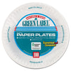 AJM Packaging Corporation Paper Plates, 9" dia, White, 100/Pack Dinnerware-Plate, Paper - Office Ready