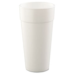 Dart® Foam Drink Cups, Hot/Cold, 24 oz, White, 25/Bag, 20 Bags/Carton