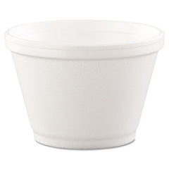 Dart® Foam Container, 6 oz, White, 50/Bag, 20 Bags/Carton