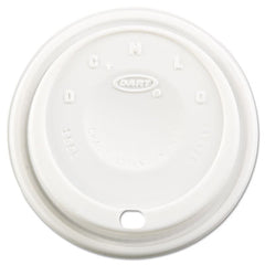 Dart® Cappuccino Dome Sipper Lids, Fits 12 oz to 24 oz Cups, White, 1,000/Carton