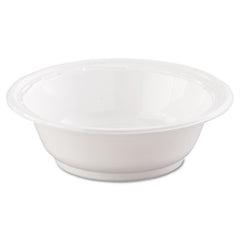 Dart® Famous Service® Impact Plastic Dinnerware, Bowl, 12 oz, White, 125/Pack, 8 Packs/Carton