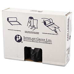 Inteplast Group High-Density Interleaved Commercial Can Liners, 60 gal, 16 microns, 43" x 48", Black, 200/Carton