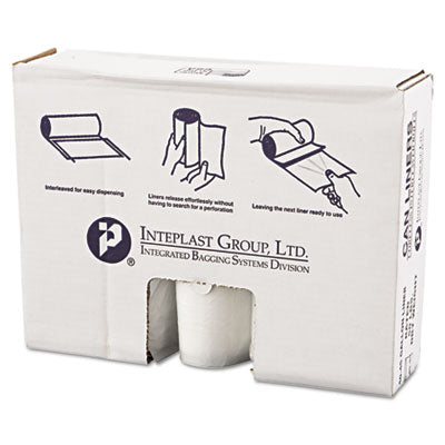 Inteplast Group High-Density Commercial Can Liners Value Pack, 45 gal, 12 microns, 40