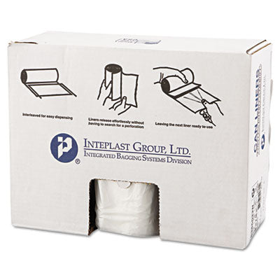 Inteplast Group High-Density Interleaved Commercial Can Liners, 60 gal, 22 microns, 38