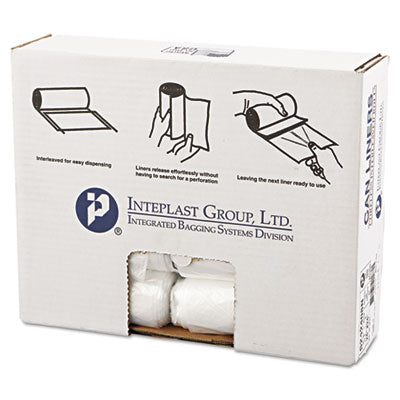 Inteplast Group High-Density Commercial Can Liners, 10 gal, 8 microns, 24