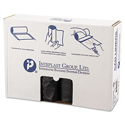 Inteplast Group High-Density Interleaved Commercial Can Liners, 45 gal, 12 microns, 40