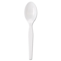 Dixie® Mediumweight Polystyrene Wrapped Cutlery, Teaspoons, White, 1,000/Carton Utensils-Disposable Teaspoon - Office Ready