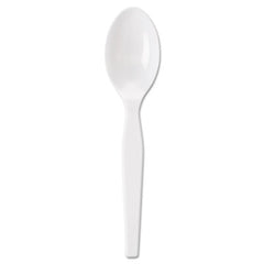 Dixie® Mediumweight Polystyrene Wrapped Cutlery, Teaspoons, White, 1,000/Carton