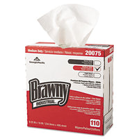 Brawny® Professional Tall Dispenser Premium All-Purpose DRC Wipers, 9 1/4 x 16, White, 110/Box 10 Boxes/Carton Towels & Wipes-Disposable Dry Wipe - Office Ready