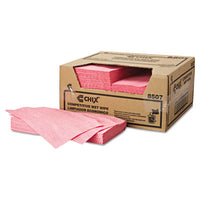 Chix® Wet Wipes, 11.5 x 24, White/Pink, 200/Carton Washable Cleaning Cloths - Office Ready