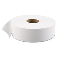 Boardwalk® JRT Jumbo Roll Bathroom Tissue, Jumbo, Septic Safe, 1-Ply, White, 3.63