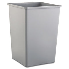 Rubbermaid® Commercial Untouchable® Square Waste Receptacle, Plastic, 35 gal, Gray