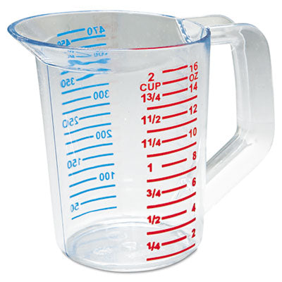 Rubbermaid® Commercial Bouncer® Measuring Cup, 16 oz, Clear Measuring Cups, Plastic - Office Ready