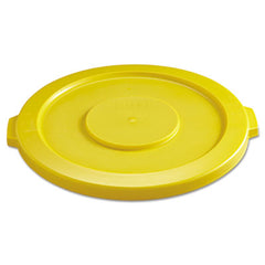 Rubbermaid® Commercial Round Brute® Lid, for 32 gal Round BRUTE Containers, 22.25" diameter, Yellow