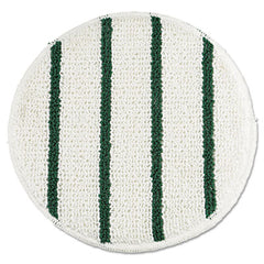 Rubbermaid® Commercial Low Profile Scrub-Strip Carpet Bonnets, 19" Diameter, White/Green