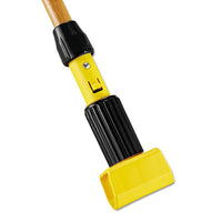Rubbermaid® Commercial Gripper® Mop Handle, 1 1/8 dia x 60, Natural/Yellow Mop and Broom Handles-Dust Mop/Jaw - Office Ready