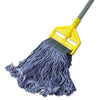 Rubbermaid® Commercial Swinger Loop® Wet Mop Heads, Medium, Cotton/Synthetic, Blue, 6/Carton Wet Mop Heads - Office Ready