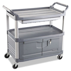 Rubbermaid?« Commercial Xtra?äó Instrument Cart, Plastic, 3 Shelves, 300 lb Capacity, 20" x 40.63" x 37.8", Gray