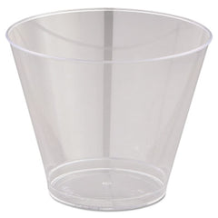 WNA Comet™ Smooth Wall Tumblers, 9 oz, Clear, Squat, 25/Pack, 20 Packs/Carton