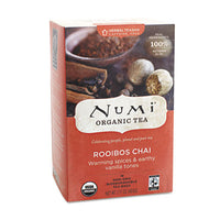 Numi® Organic Tea, 1.71 oz, Rooibos Chai, 18/Box Beverages-Tea Bag - Office Ready