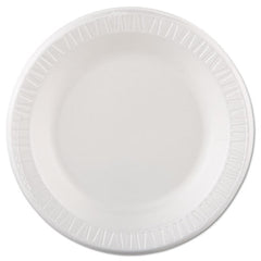 Dart® Quiet Classic® Laminated Foam Dinnerware, Plate, 10.25" dia, White, 125/Pack, 4 Packs/Carton