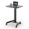 Kantek Mobile Sit-to-Stand Desk, 23.5 x 20.5 x 29.75 to 44.25, Black Sit/Stand Free-Standing Adjustable-Height Desks - Office Ready