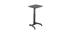 Kantek Mobile Sit-to-Stand Desk, 23.5 x 20.5 x 29.75 to 44.25, Black