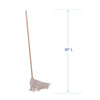 Boardwalk® Cotton Deck Mop, #16 White Cotton Head, 50" Wood Handle, 12/Carton Wet Mops - Office Ready