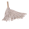 Boardwalk® Cotton Deck Mop, #16 White Cotton Head, 50" Wood Handle, 12/Carton Wet Mops - Office Ready