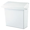 Rubbermaid® Commercial Sanitary Napkin Receptacle with Rigid Liner, Rectangular, Plastic, White Waste Receptacles-Sanitary Napkin Bins - Office Ready
