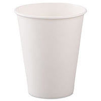 Dart® Single-Sided Poly Paper Hot Cups, 8 oz, White, 50/Bag, 20 Bags/Carton Cups-Hot Drink, Paper - Office Ready