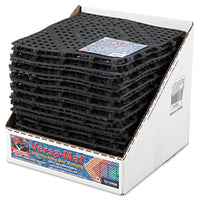 San Jamar® Versa-Mat® Bar-Shelf Liner, Plastic, 12w x 12d x 0.25h, Black, 24/Carton Shelving Liners - Office Ready
